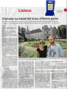 article presse ouest france été 2015 atome game