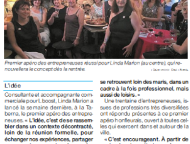article-ouest-france-apero-entrepreneuses-honfleur article-ouest-france-apero-entrepreneuses-honfleur